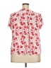 Skies Are Blue 100% Rayon Floral Red Short Sleeve Blouse Size 2X - photo 2