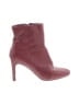 Assorted Brands Animal Print Solid Burgundy Ankle Boots Size 10 - photo 1
