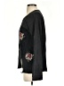 Lucky Brand 100% Cotton Floral Black Pullover Sweater Size S - photo 5