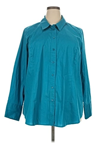 Lane Bryant 3/4 Sleeve Button-Down Shirt (view 1)