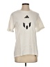 Adidas Chevron-herringbone Ivory Short Sleeve T-Shirt Size S - photo 1