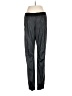 BCBGMAXAZRIA 100% Polyurethane Metallic Black Silver Track Pants Size M - photo 2