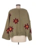 Pol 100% Polyester Floral Green Pullover Sweater Size M - photo 2