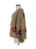 Pol 100% Polyester Floral Green Pullover Sweater Size M - photo 5