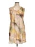 Topshop 100% Polyester Print Tan Cocktail Dress Size 12 - photo 1