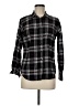 Weatherproof Plaid Black Long Sleeve Button-Down Shirt Size M - photo 1