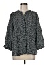 Jachs Girlfriend 100% Polyester Black 3/4 Sleeve Blouse Size M - photo 1