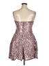 Emerald Sundae 100% Polyester Metallic Silver Cocktail Dress Size 14 - photo 2