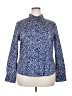 Foxcroft Print Blue Long Sleeve Blouse Size 18 - photo 1