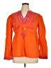 Tory Burch 100% Cotton Orange Long Sleeve Blouse Size 14 - photo 1