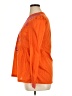 Tory Burch 100% Cotton Orange Long Sleeve Blouse Size 14 - photo 5