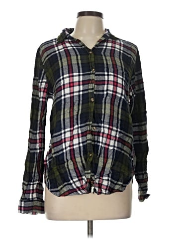 American Eagle Outfitters Long Sleeve Button-Down Shirt (view 1)