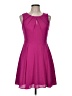 Express 100% Polyester Solid Pink Cocktail Dress Size 8 - photo 1