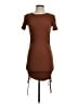 Zara Solid Brown Casual Dress Size S - photo 1