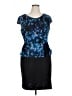 Connected Apparel 100% Polyester Blue Cocktail Dress Size 16 - photo 1