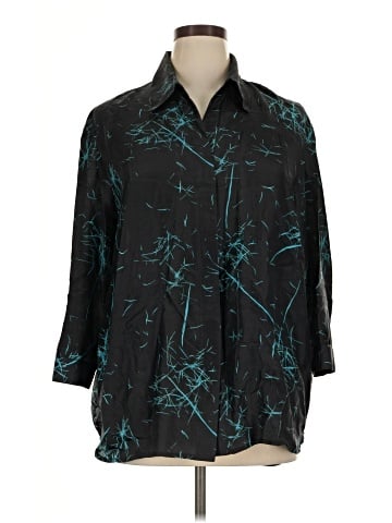 Tamotsu New York 3/4 Sleeve Silk Top (view 1)