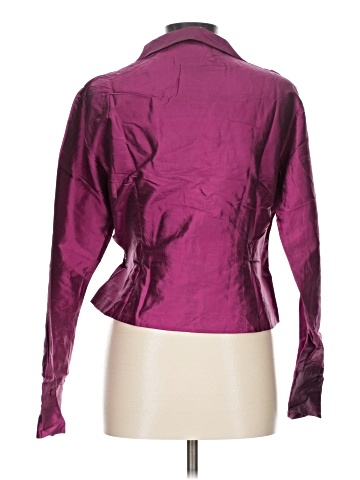 Robbie Bee Long Sleeve Silk Top (view 2)