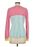 Lands' End 100% Cashmere Color Block Pink Cashmere Pullover Sweater Size M - photo 2