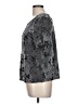 Kathie Lee Metallic Silver Short Sleeve Top Size L - photo 5