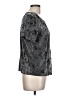 Kathie Lee Metallic Silver Short Sleeve Top Size L - photo 4