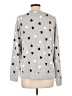 Lucky Brand Hearts Color Block Gray Silver Pullover Sweater Size L - photo 2