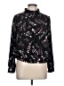 Ann Taylor Factory Floral Black Long Sleeve Blouse Size L (petite) - photo 1