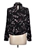 Ann Taylor Factory Floral Black Long Sleeve Blouse Size L (petite) - photo 2
