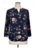 Fun2Fun Floral Blue 3/4 Sleeve Blouse Size XL - photo 1
