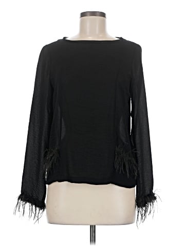 Zara W&B Collection Long Sleeve Blouse (view 1)