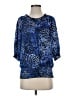 Versona 100% Polyester Blue 3/4 Sleeve Blouse Size S - photo 1