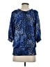 Versona 100% Polyester Blue 3/4 Sleeve Blouse Size S - photo 2