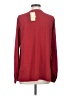 MICHAEL Michael Kors 100% Polyester Solid Burgundy Long Sleeve Blouse Size S - photo 2