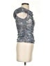 Maeve Snake Print Silver Sleeveless Blouse Size XS - photo 4