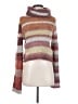 Free People Color Block Brown Turtleneck Sweater Size S - photo 1