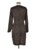 H By Halston 100% Polyester Chevron-herringbone Brown Casual Dress Size M - photo 2