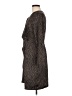H By Halston 100% Polyester Chevron-herringbone Brown Casual Dress Size M - photo 5