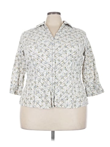 Faded Glory 3/4 Sleeve Button-Down Shirt (view 1)