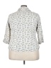 Faded Glory Floral Ivory 3/4 Sleeve Button-Down Shirt Size 24w - photo 2