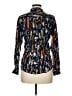 Assorted Brands Print Blue Long Sleeve Blouse Size M - photo 2