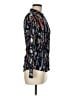 Assorted Brands Print Blue Long Sleeve Blouse Size M - photo 4
