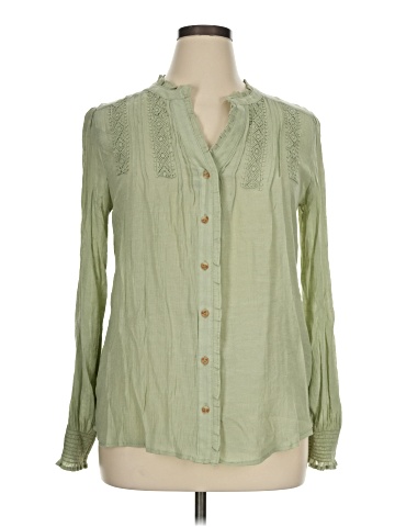 Peach Long Sleeve Blouse (view 1)