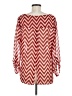Wishful Park 100% Polyester Chevron-herringbone Red Long Sleeve Blouse Size XL - photo 2