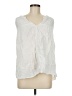 Dylan 100% Cotton White Sleeveless Blouse Size M - photo 1
