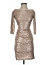 David's Bridal Metallic Silver Cocktail Dress Size XS - photo 1