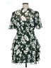 B. Smart 100% Polyester Floral Green Cocktail Dress Size 15 - photo 2