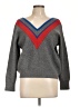Sandro Chevron-herringbone Gray Pullover Sweater Size L (estimated) - photo 1