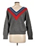 Sandro Chevron-herringbone Gray Pullover Sweater Size L (estimated) - photo 2