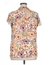 Dear John 100% Viscose Rayon Floral Orange Short Sleeve Blouse Size XL - photo 2