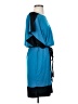 Signature Color Block Blue Casual Dress Size S - photo 4