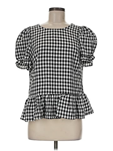 Listicle Short Sleeve Blouse (view 1)